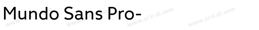 Mundo Sans Pro字体转换